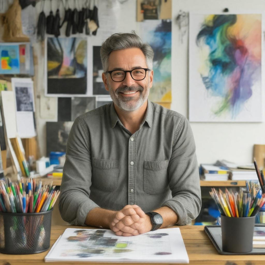 AI-created image of Mark Frauenfelder