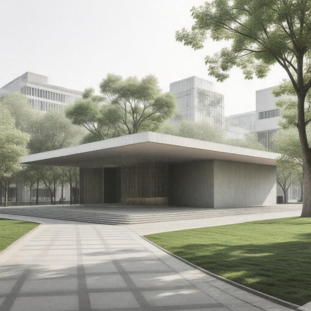 AI-created image of Mark Rothko Pavilion (planned)