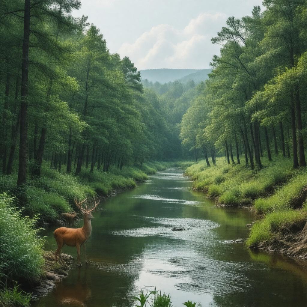 AI-created image of Mark Twain National Forest