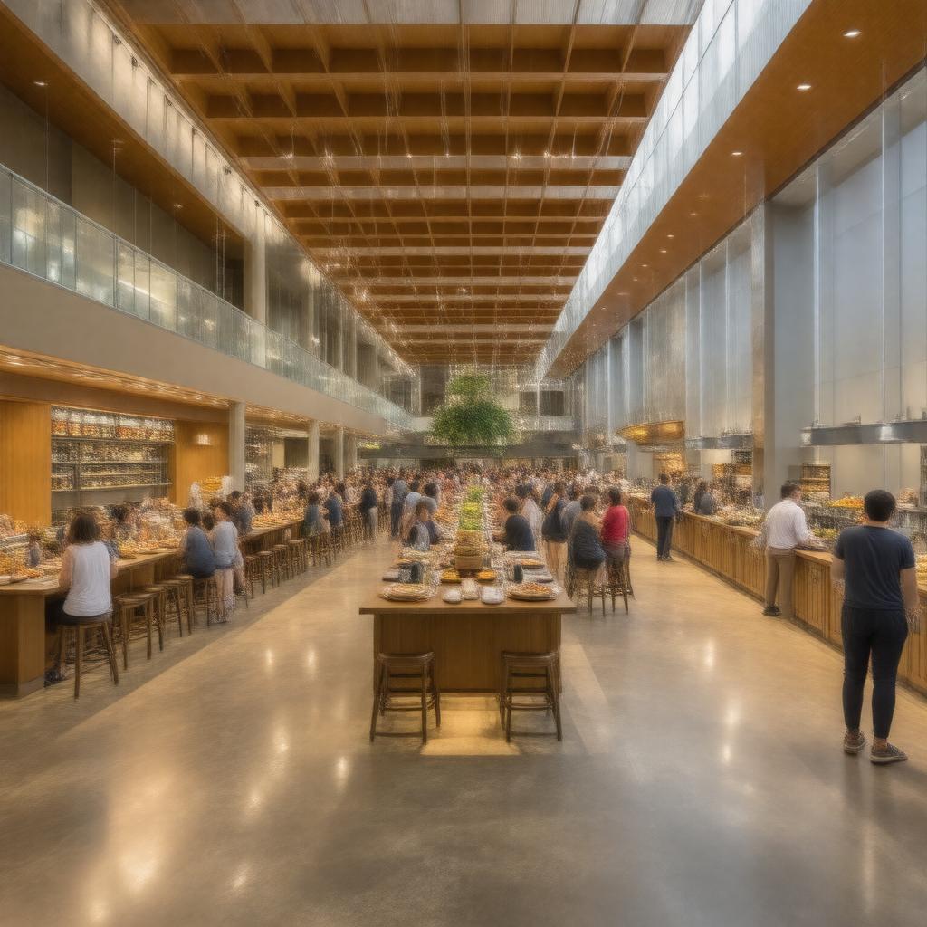 Click to view larger image AI-created image of Marketplace Dining Hall