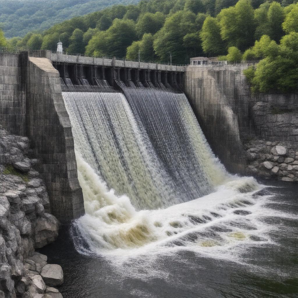 AI-created image of Marlborough Dam