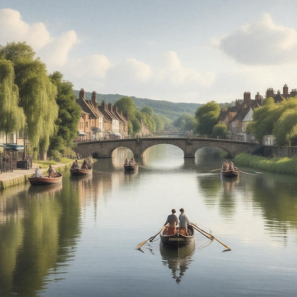 AI-created image of Marlow, Buckinghamshire, England