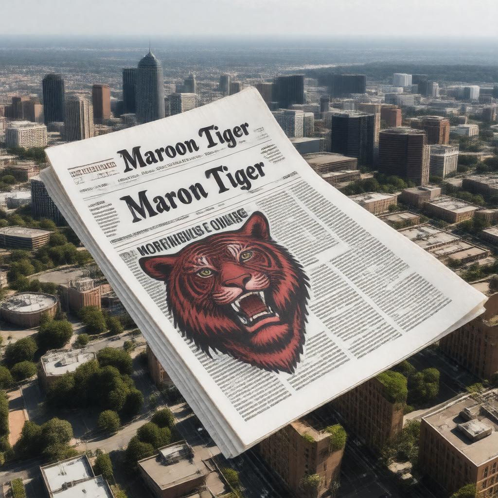 AI-created image of Maroon Tiger