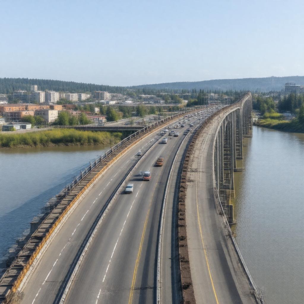AI-created image of Marquam Bridge