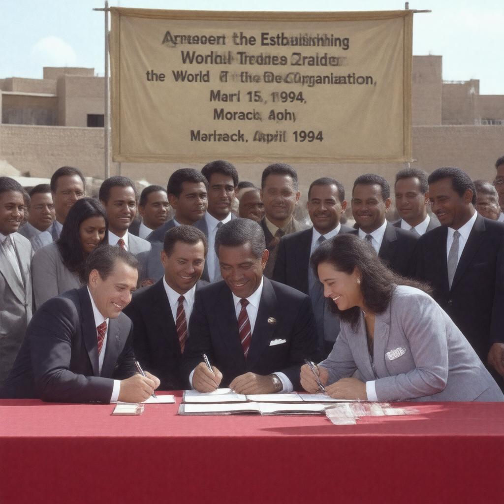 Click to view larger image AI-created image of Marrakesh Agreement
