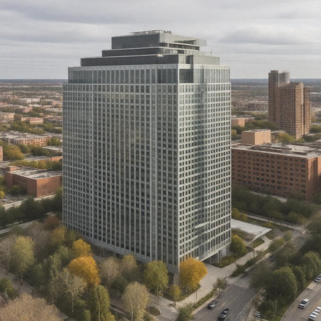 Click to view larger image AI-created image of Marriott International headquarters