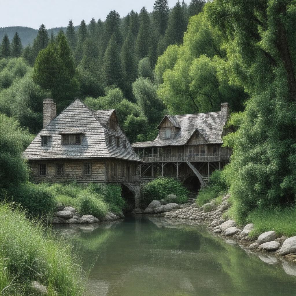 AI-created image of Marshall Gold Discovery State Historic Park