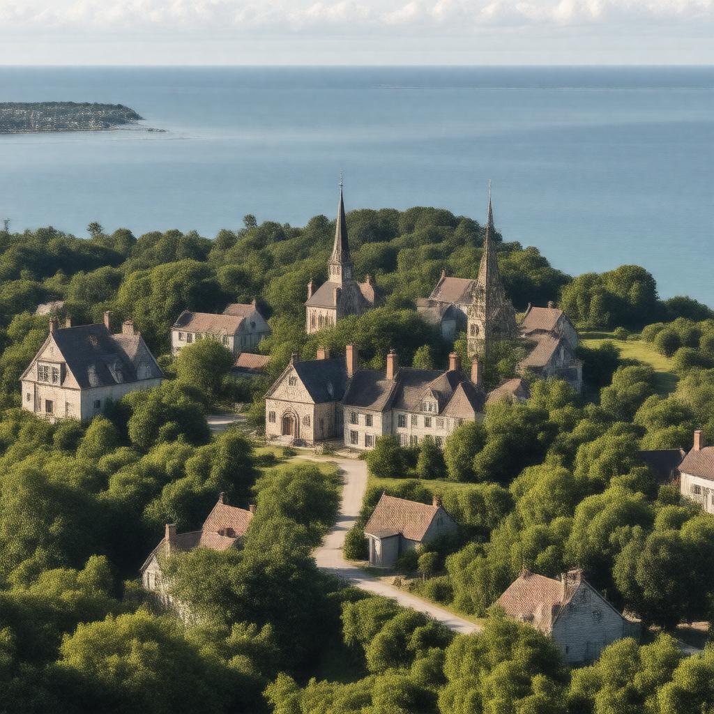 AI-created image of Marshfield, Plymouth Colony