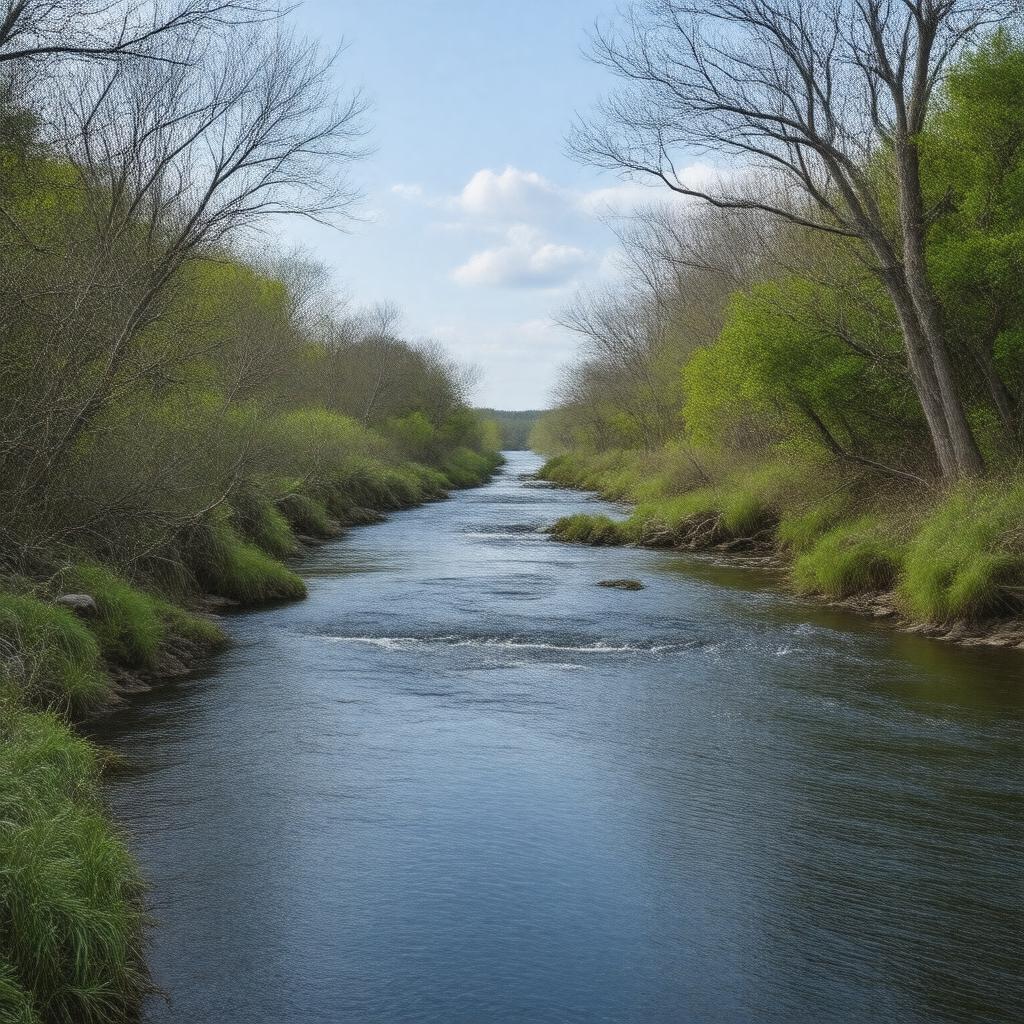 AI-created image of Marstons Mills River