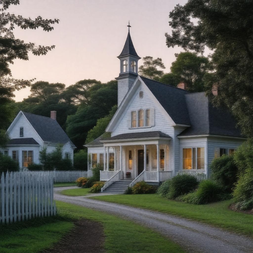 Click to view larger image AI-created image of Martha's Vineyard Camp Meeting Association