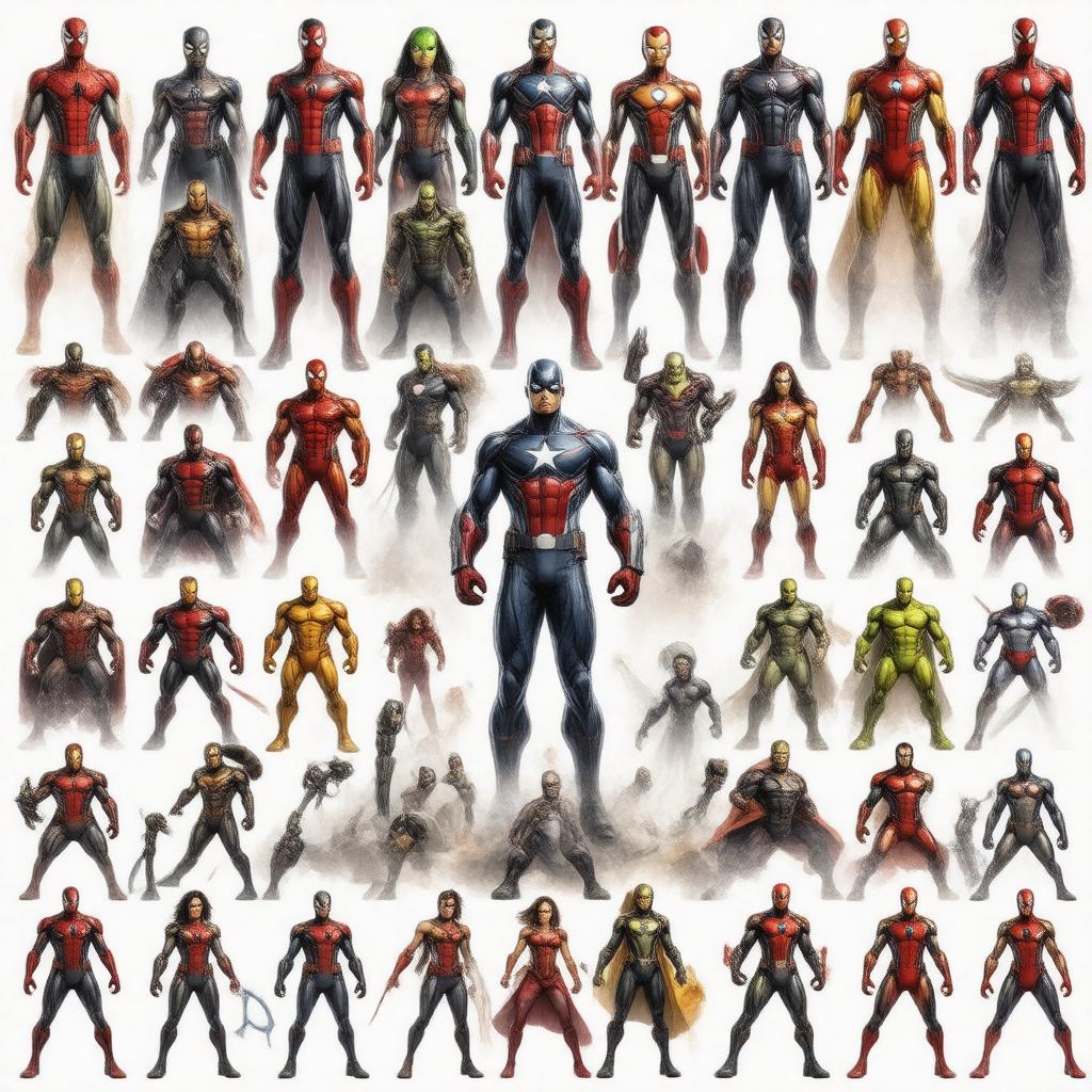 AI-created image of Marvel Universe