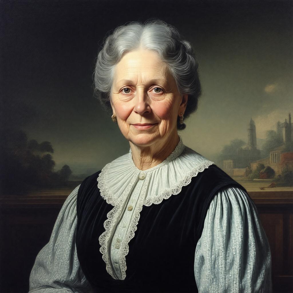 Click to view larger image AI-created image of Mary Baldwin