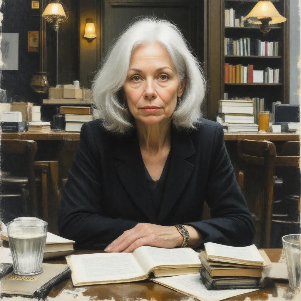 AI-created image of Mary Gaitskill