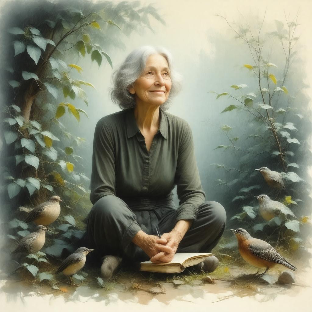 AI-created image of Mary Oliver