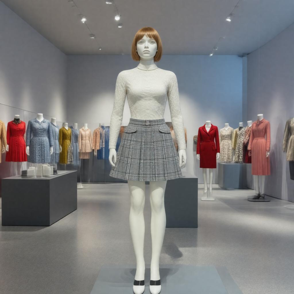 Click to view larger image AI-created image of Mary Quant (V&A exhibition)