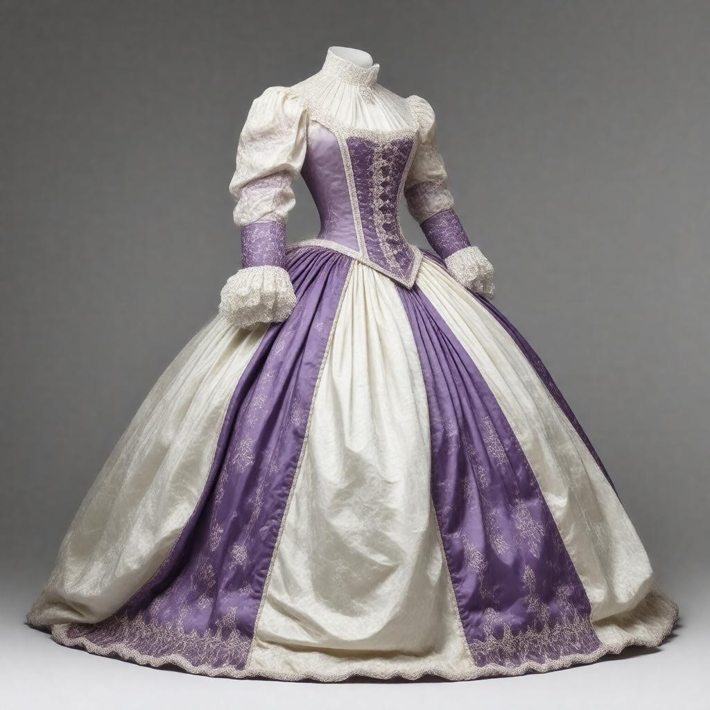 AI-created image of Mary Todd Lincoln's 1861 gown