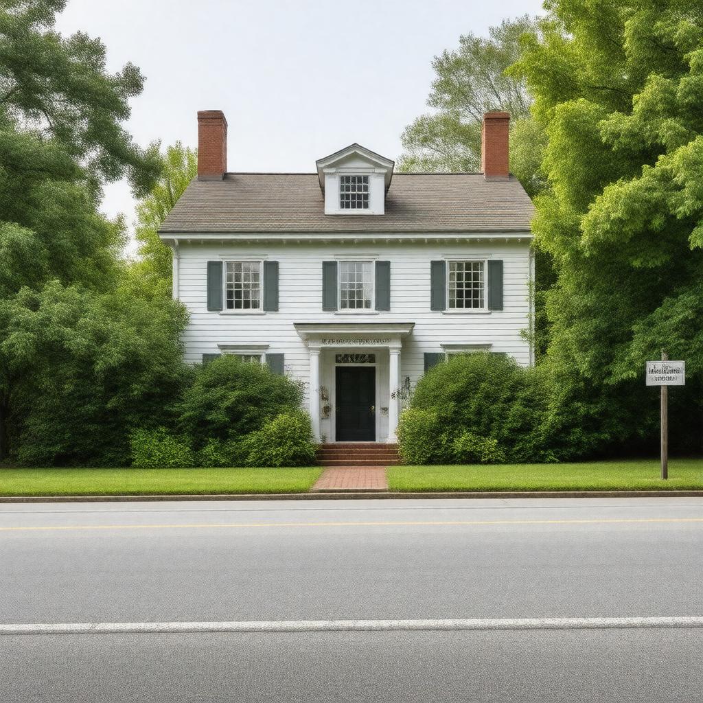 AI-created image of Mary Washington House, Fredericksburg, Virginia