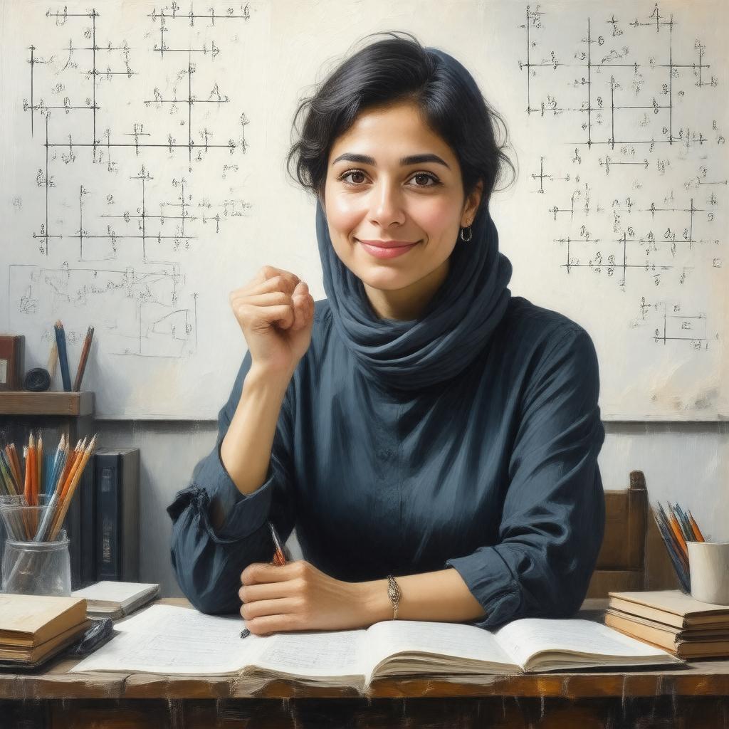 AI-created image of Maryam Mirzakhani