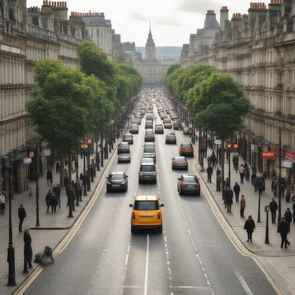AI-created image of Marylebone Road