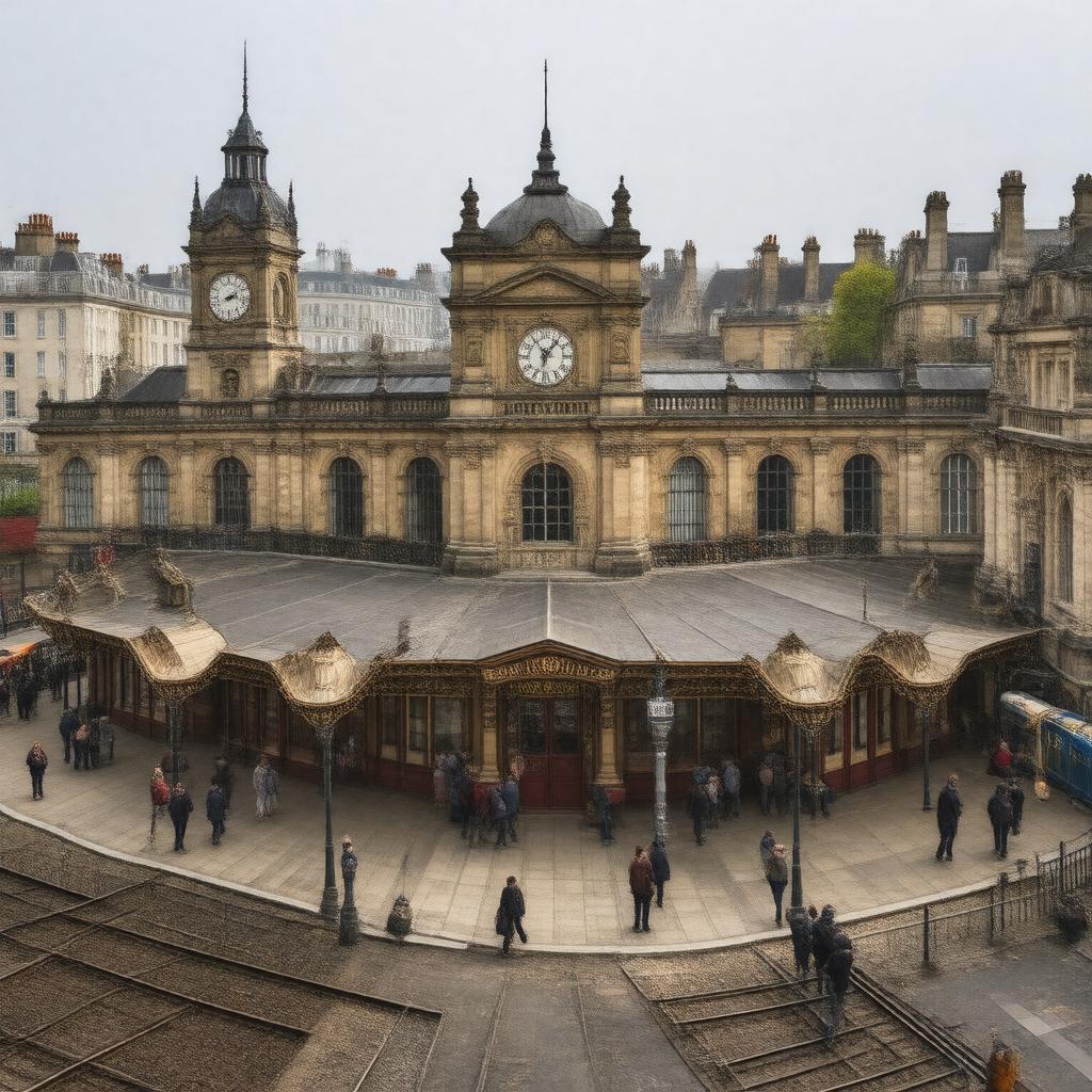 AI-created image of Marylebone Station