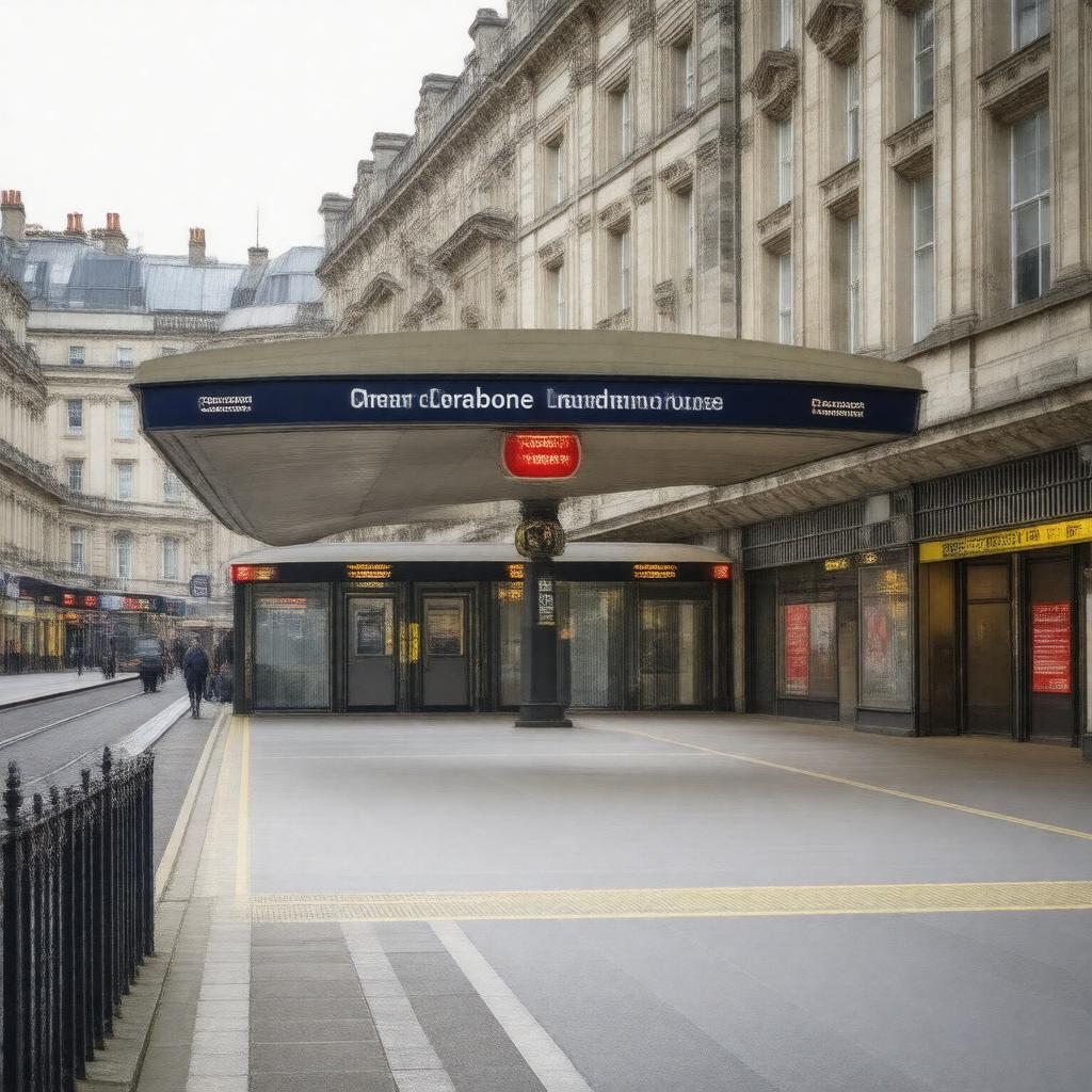 AI-created image of Marylebone Underground station