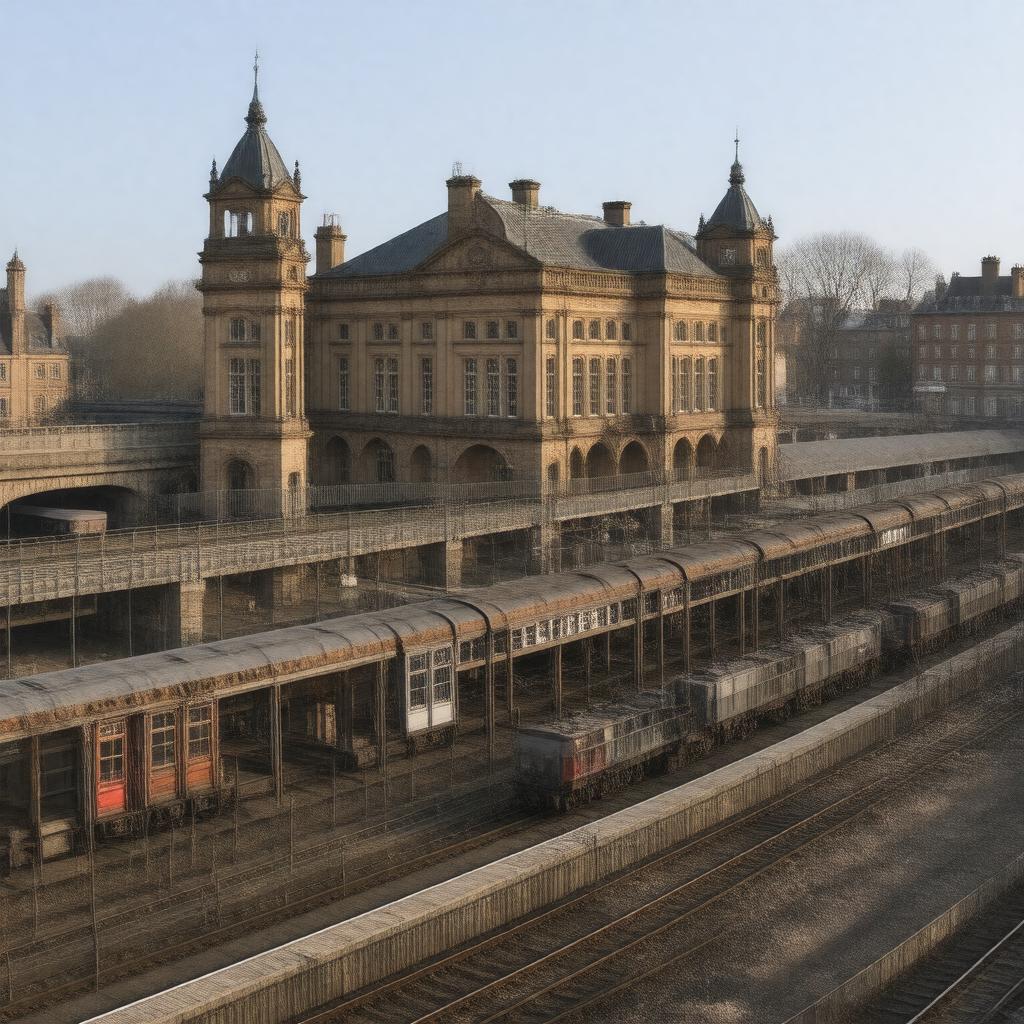 AI-created image of Marylebone railway station