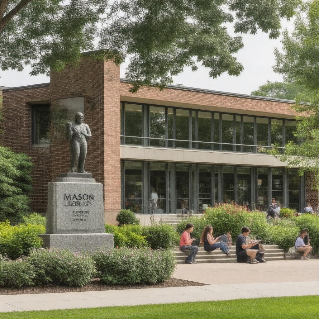 AI-created image of Mason Library