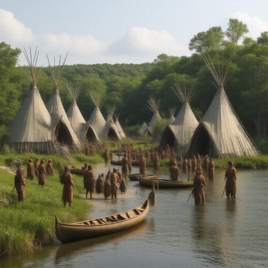 AI-created image of Massachusett people