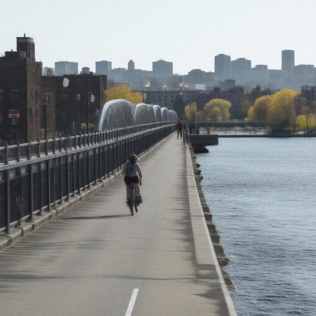 AI-created image of Massachusetts Avenue Footbridge