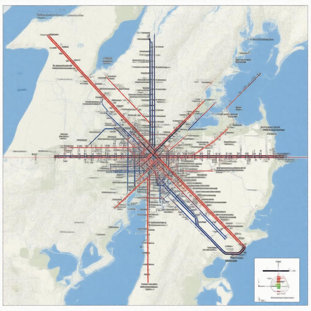 AI-created image of Massachusetts Bay Transportation Authority (MBTA) Red Line