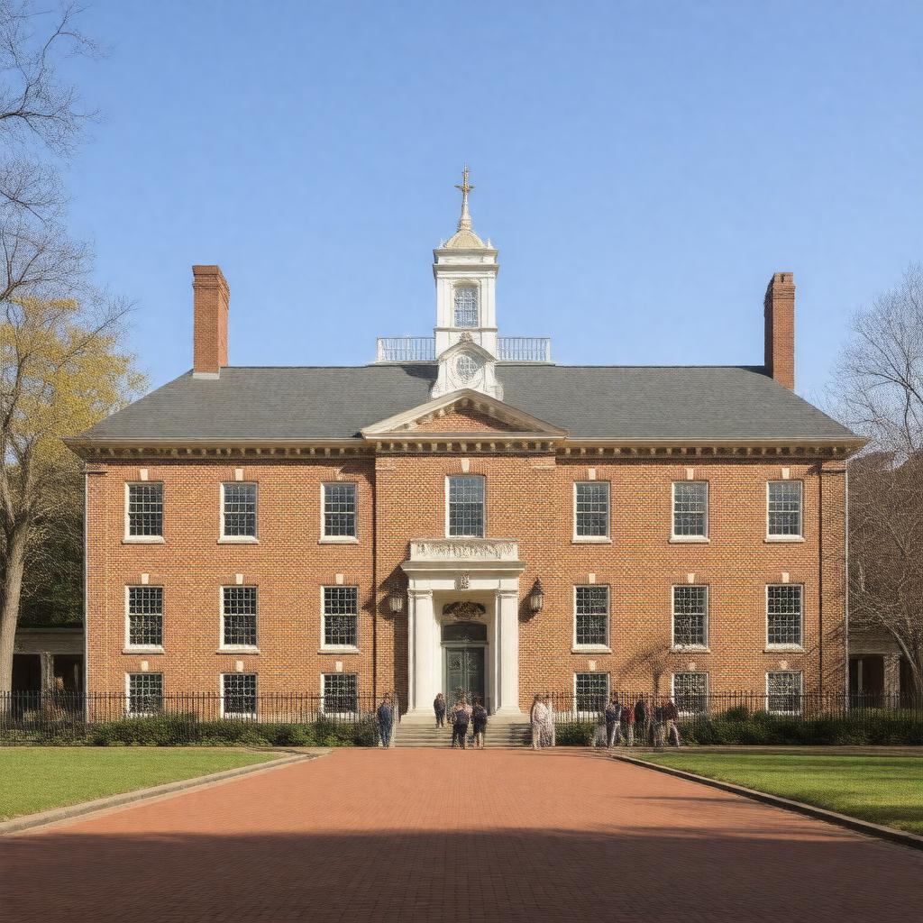 Click to view larger image AI-created image of Massachusetts Hall, Cambridge, MA 02138, USA