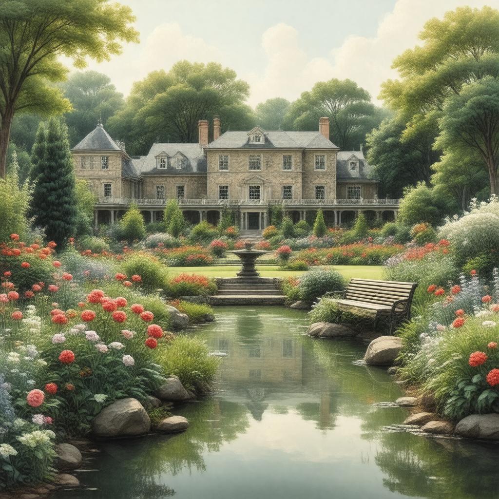 AI-created image of Massachusetts Horticultural Society