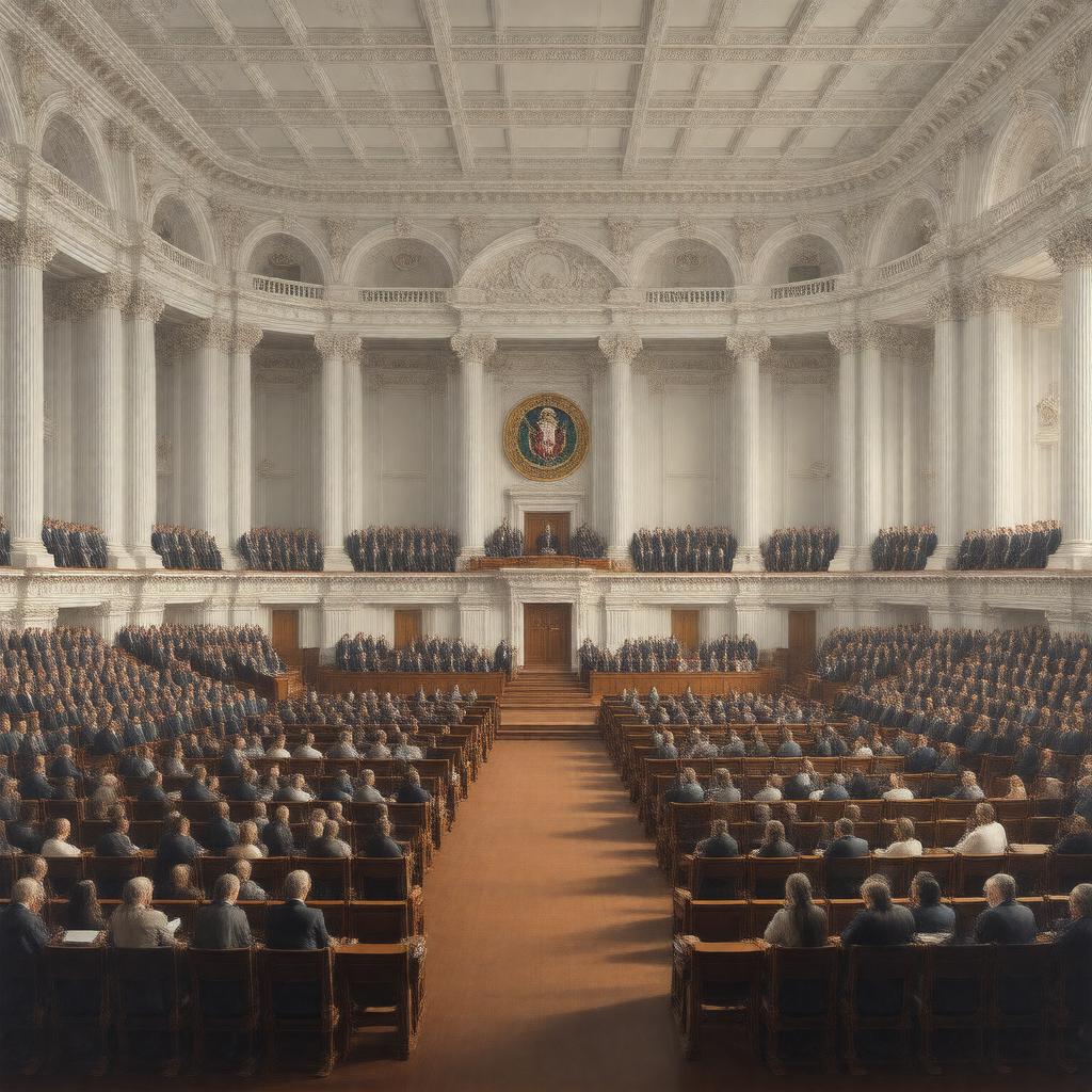 Click to view larger image AI-created image of Massachusetts House of Representatives
