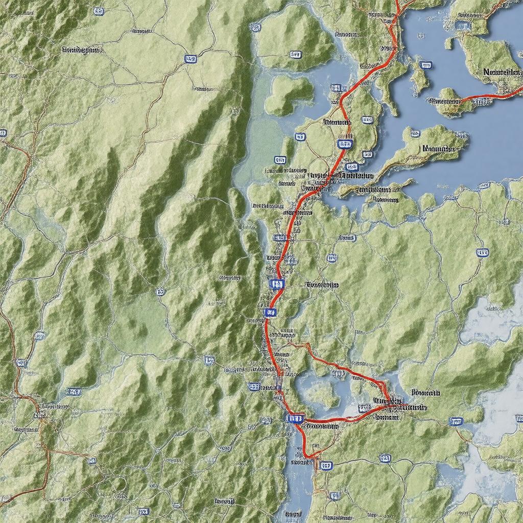 AI-created image of Massachusetts Route 113
