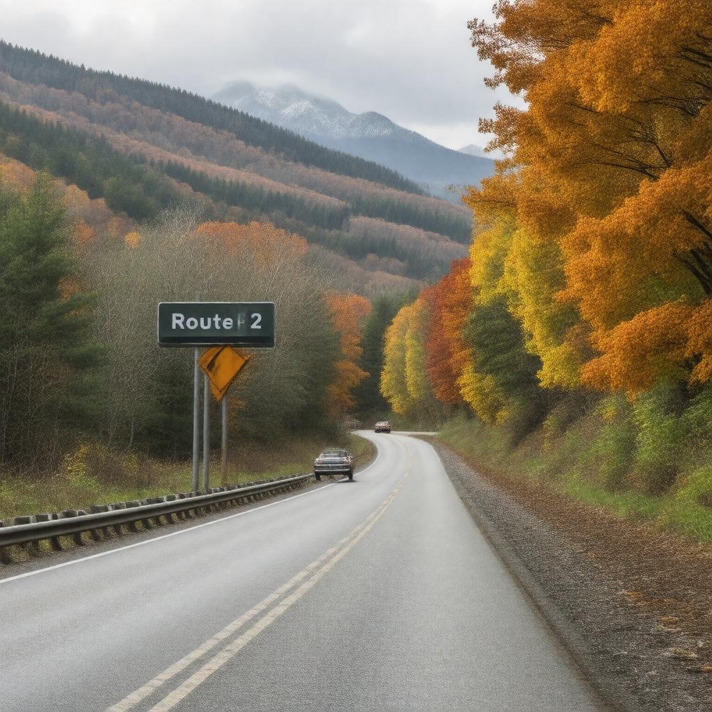 AI-created image of Massachusetts Route 2