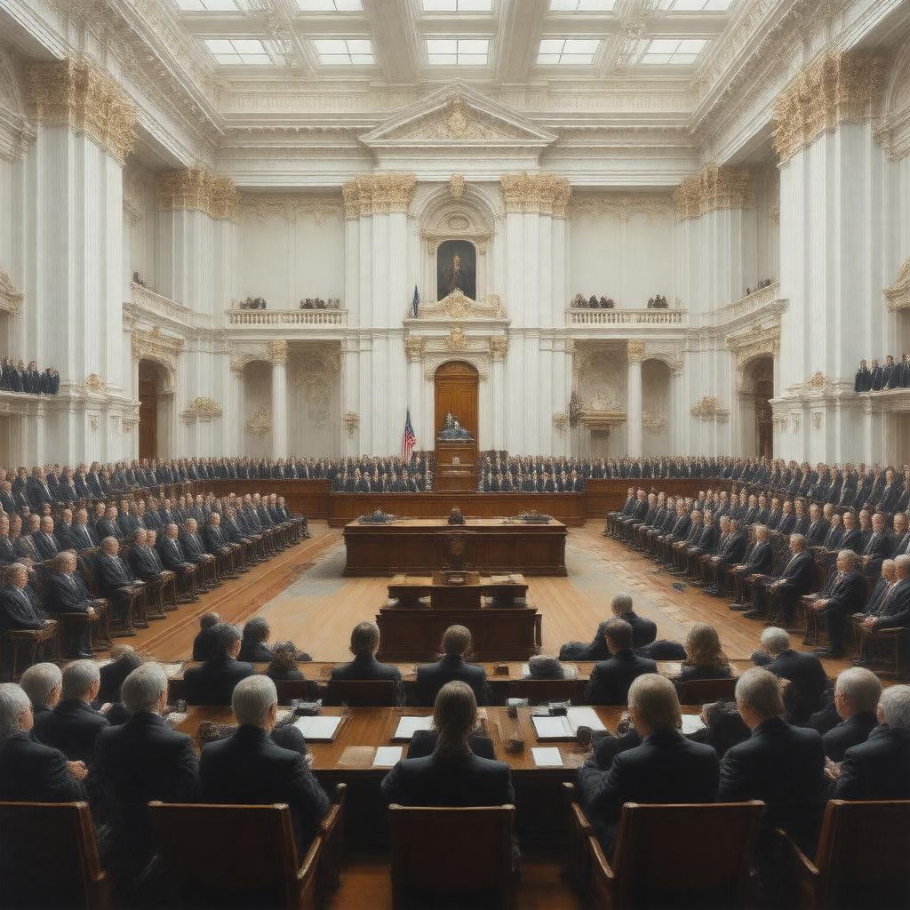 Click to view larger image AI-created image of Massachusetts State Senate