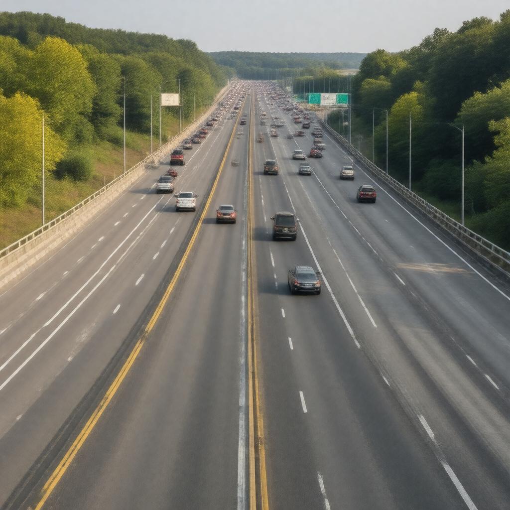 AI-created image of Massachusetts Turnpike