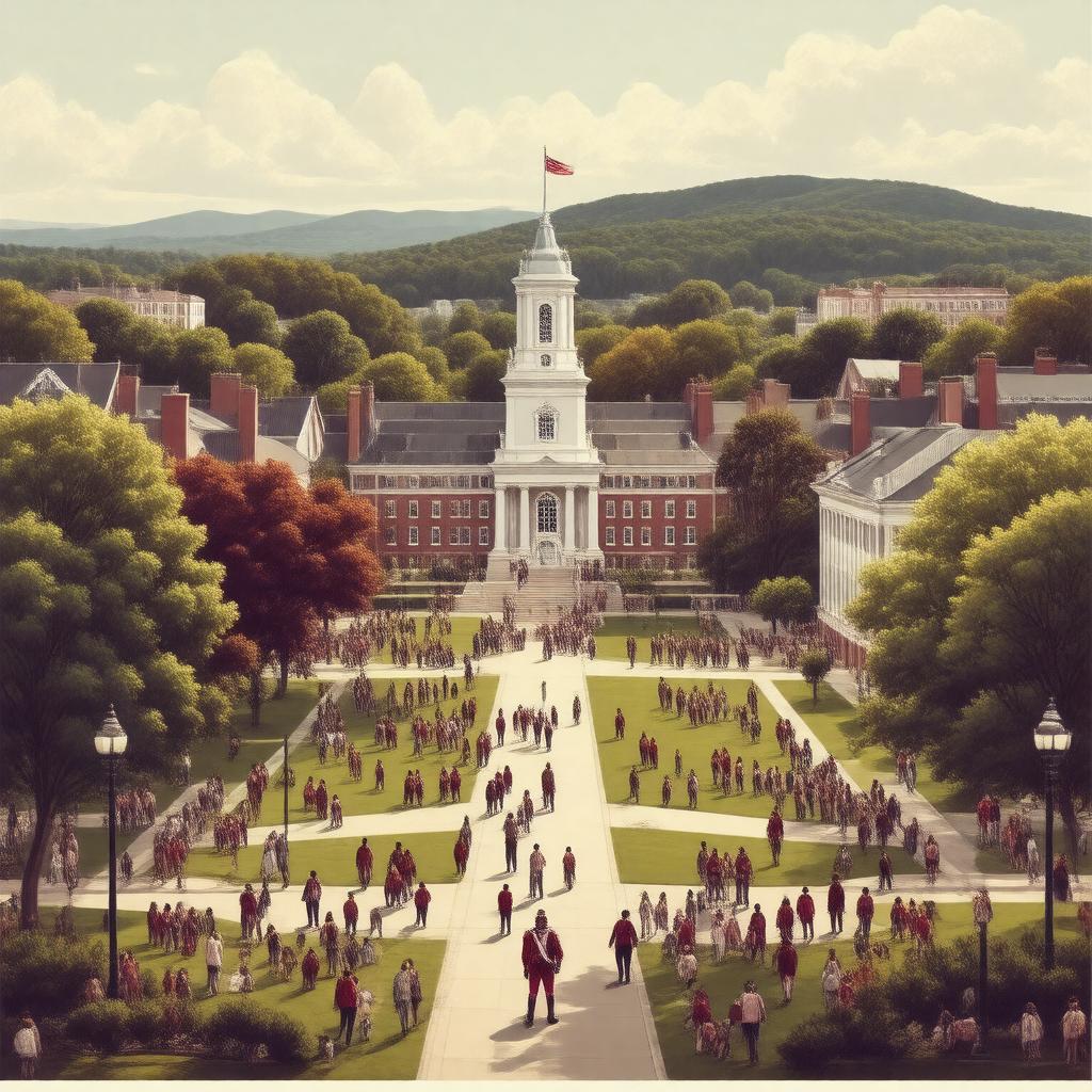 AI-created image of Massachusetts University Amherst