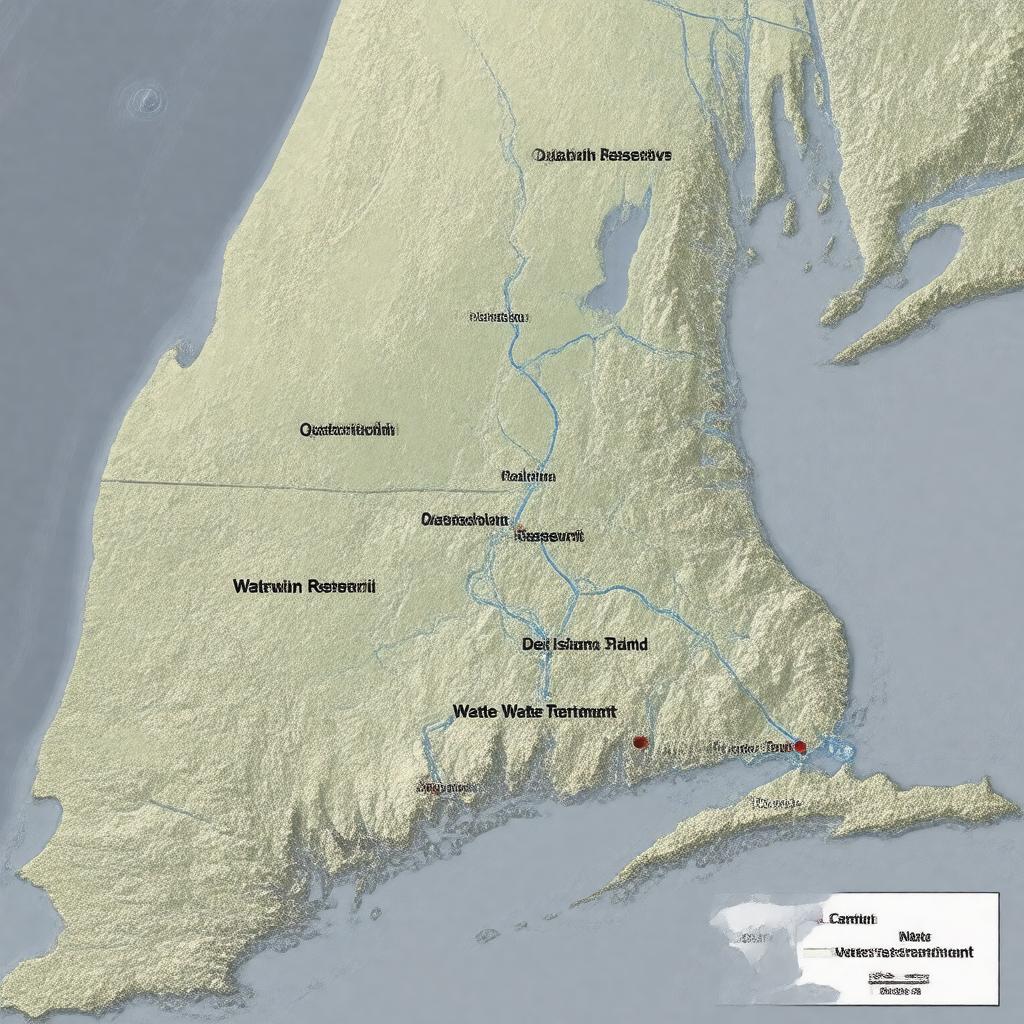 Click to view larger image AI-created image of Massachusetts Water Resources Authority system