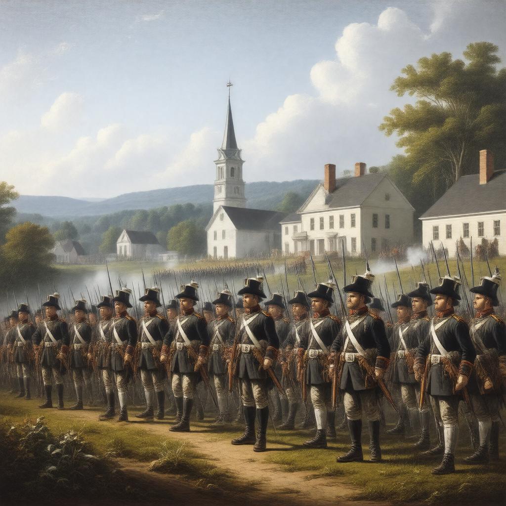AI-created image of Massachusetts militia