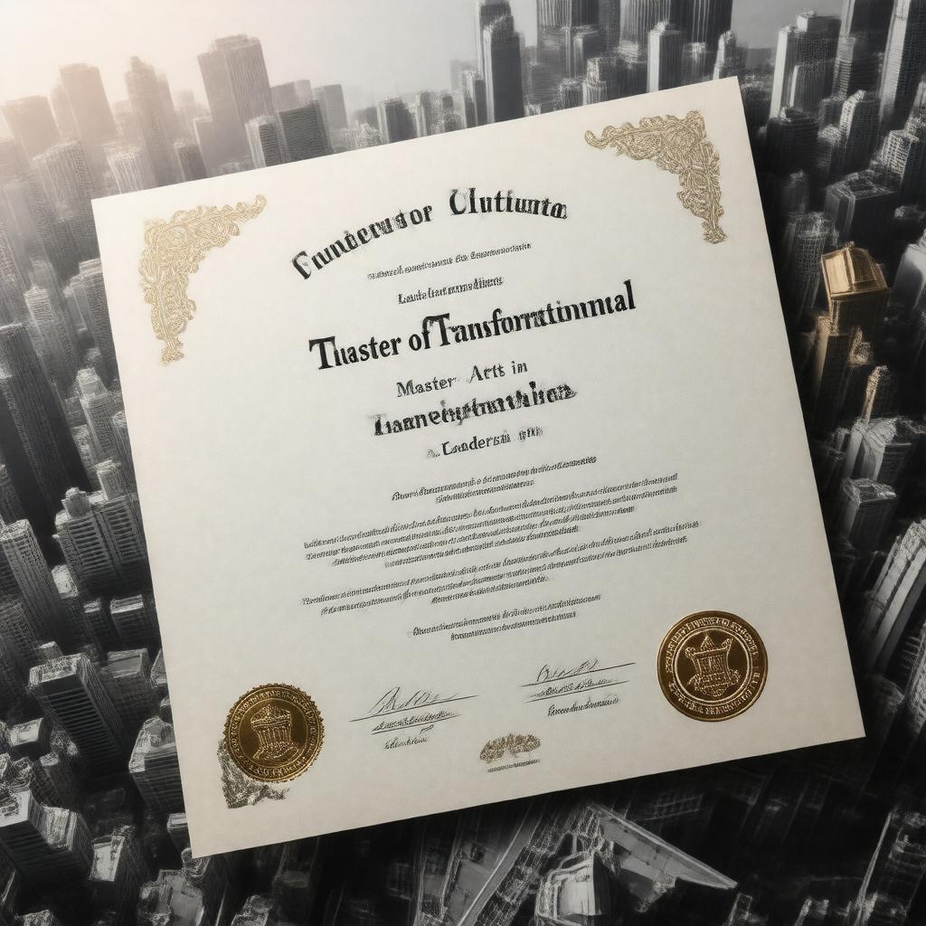 AI-created image of Master of Arts in Transformational Leadership