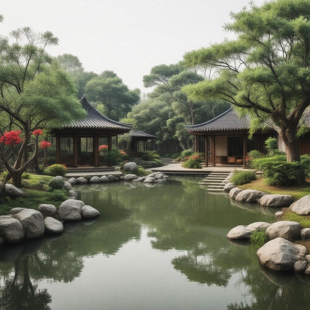 Click to view larger image AI-created image of Master of the Nets Garden