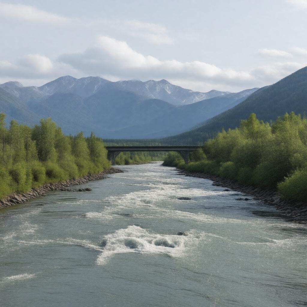 AI-created image of Matanuska River