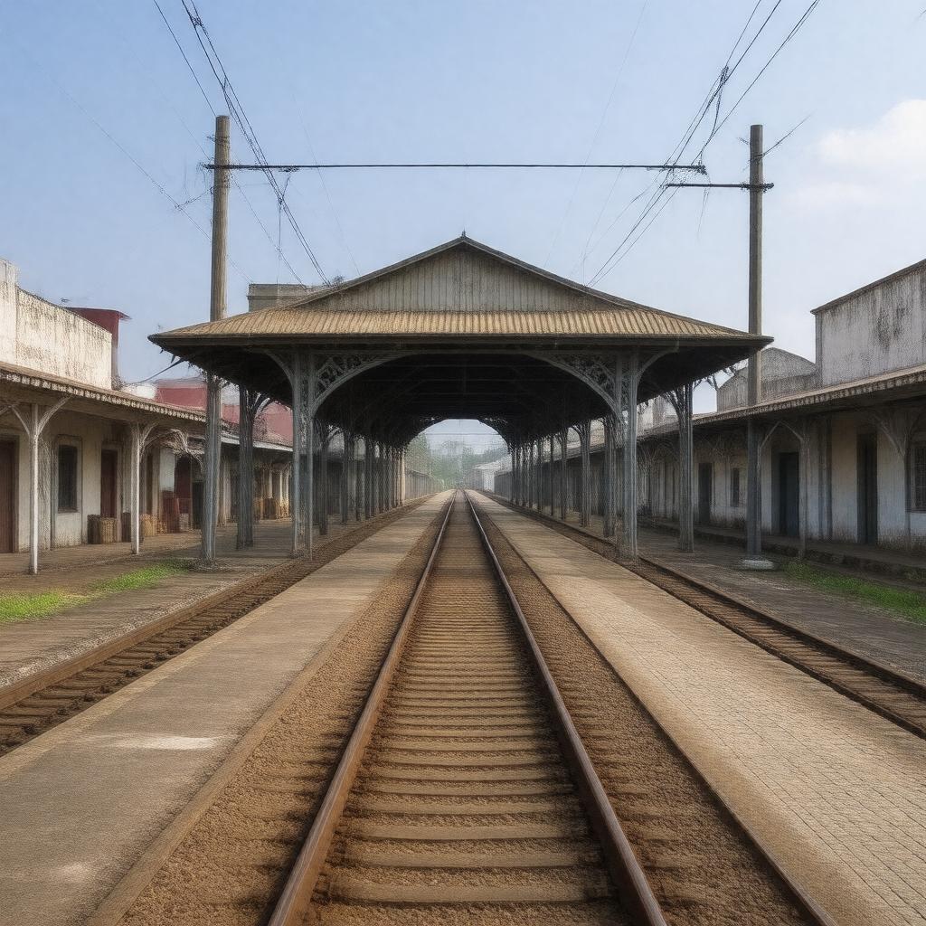 AI-created image of Matanzas railway station