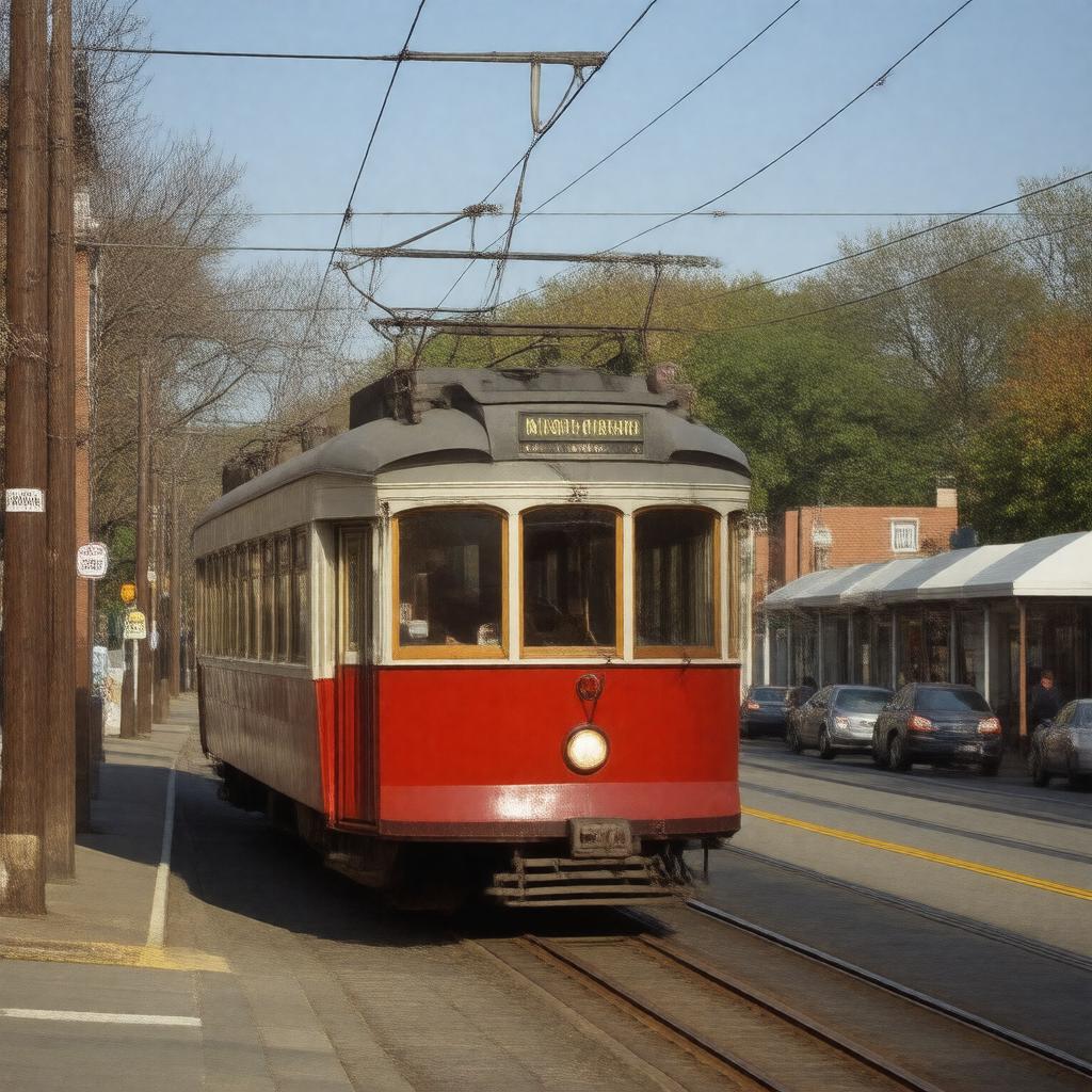 AI-created image of Mattapan Trolley