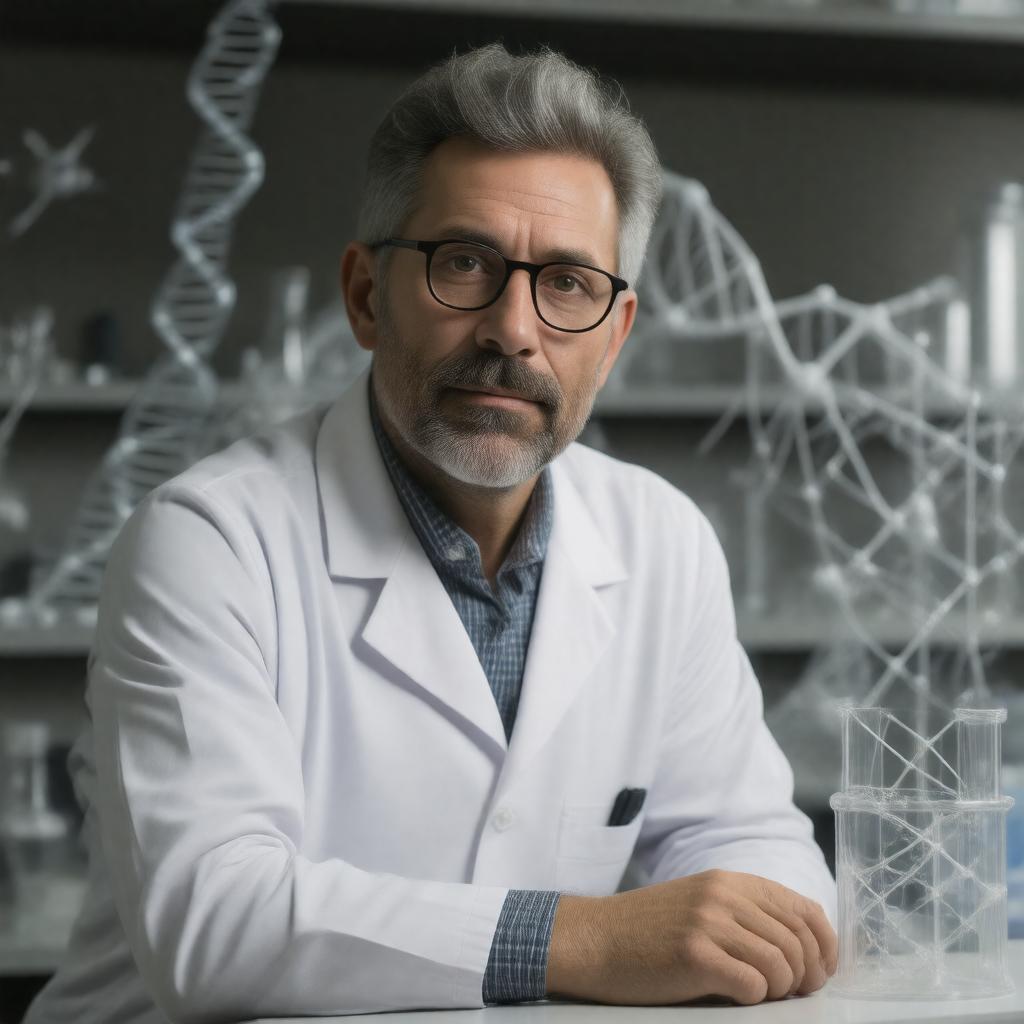 AI-created image of Matthew Meselson