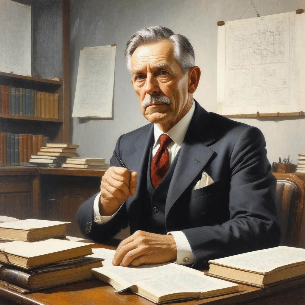 AI-created image of Maurice Kendall
