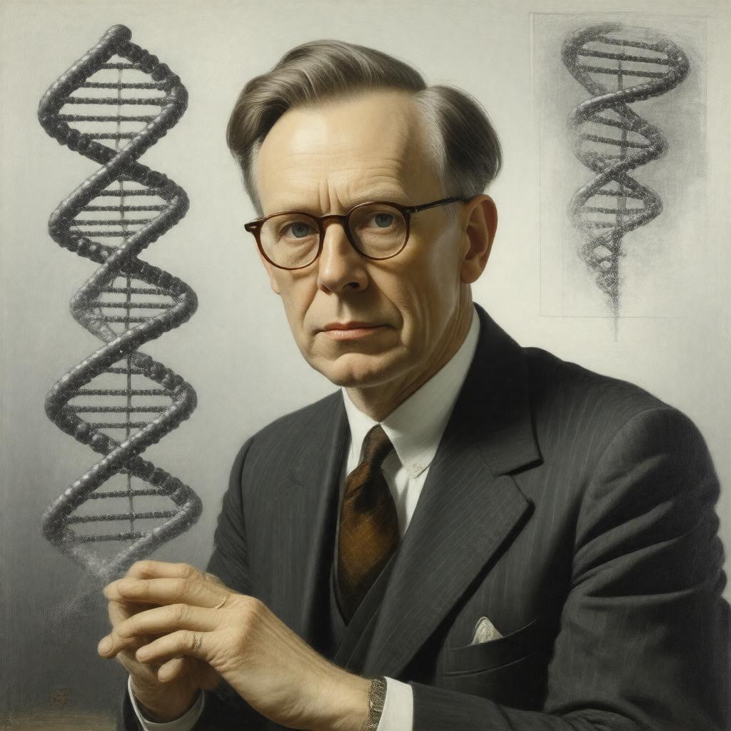 AI-created image of Maurice Wilkins