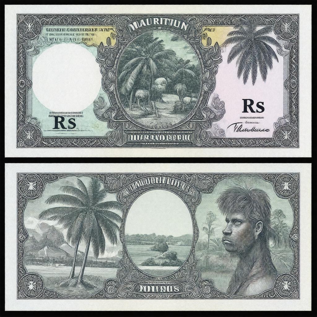 Click to view larger image AI-created image of Mauritian rupee