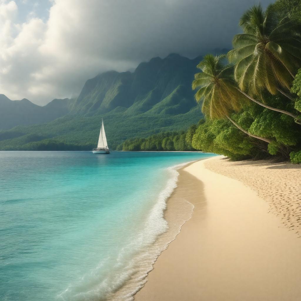 AI-created image of Mauritius Island